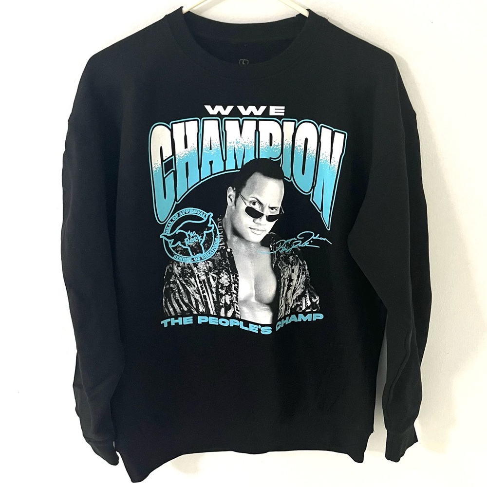 Vintage WWE The People’s Champion The Rock Crewneck Sweater, Size: Large